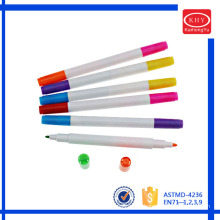 Dual Tips Washable Ink Muliti Colors Size 14.3*1cm Textile Marker Pens